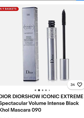 Dior Diorshow Iconic Extreme Siyah Maskara - Görsel 5