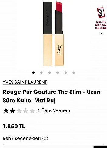 Yves Saint Laurent Yves Saint Laurent 21 Paradoxe rengi Mini ruj