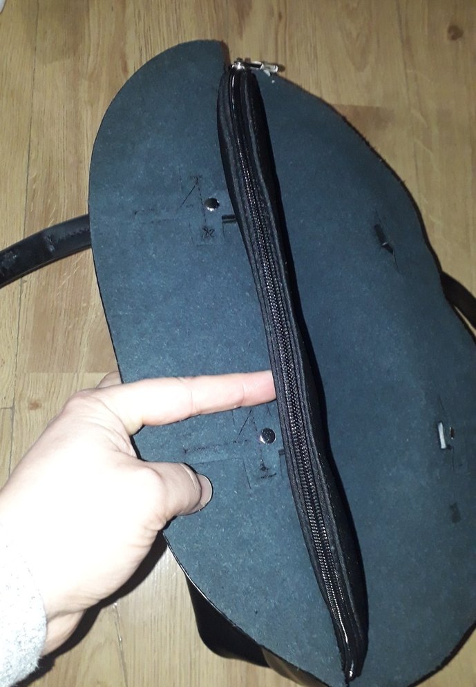 Siyah Deri Tokalı Kadın Çanta - Görsel 4