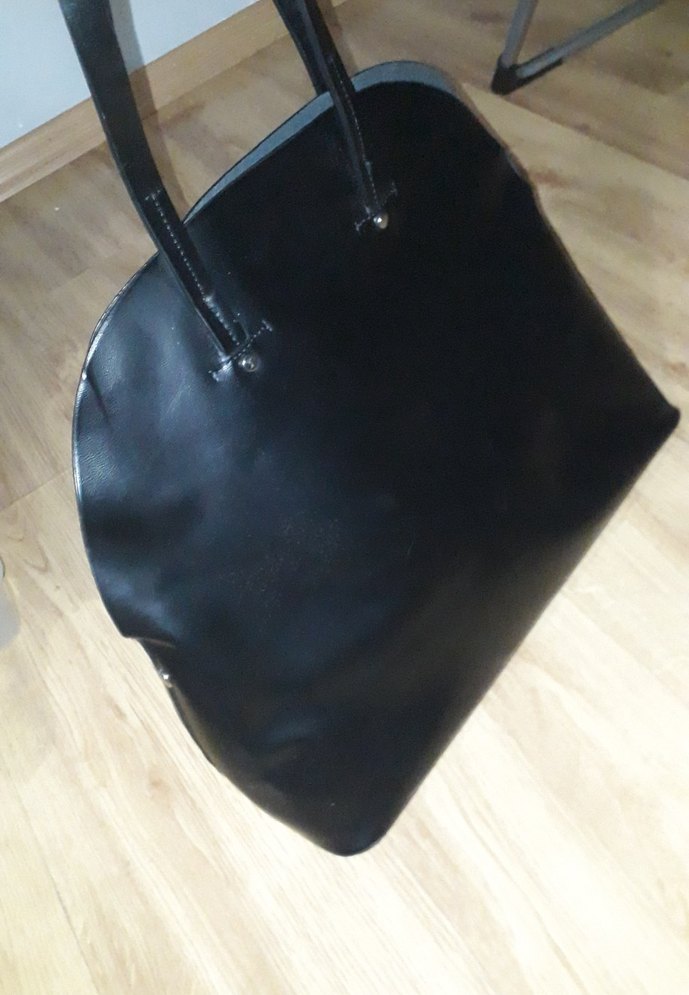 Siyah Deri Tokalı Kadın Çanta - Görsel 2