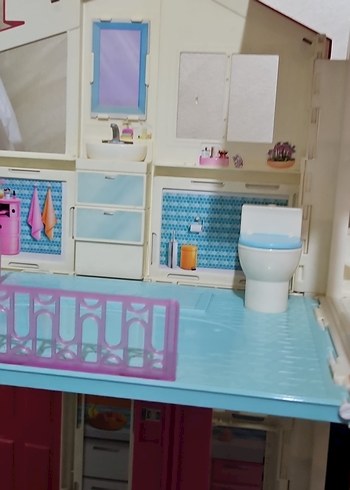 Pastel Pembe barbi bebek evi - Görsel 9