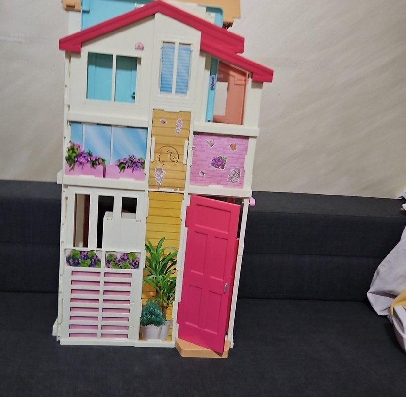 Pastel Pembe barbi bebek evi - Görsel 3