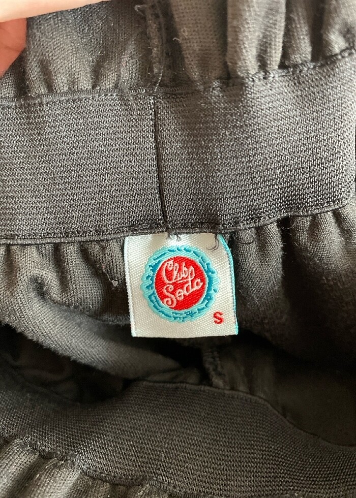 Siyah deri şort - Görsel 3