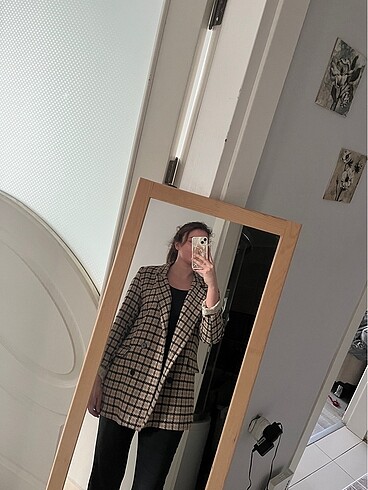 Trendyolmilla Ekose Kareli Blazer Ceket