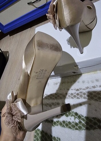 36 Beden camel Renk 36 Numara Platform Topuklu Şık Abiye Ayakkabı