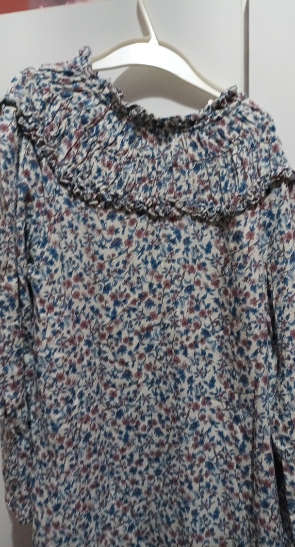 mango Uzun Kollu Fırfırlı elbise - Görsel 2