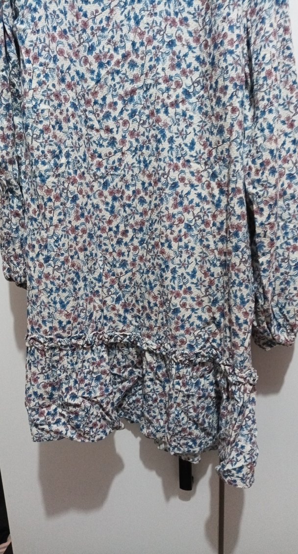 mango Uzun Kollu Fırfırlı elbise - Görsel 3