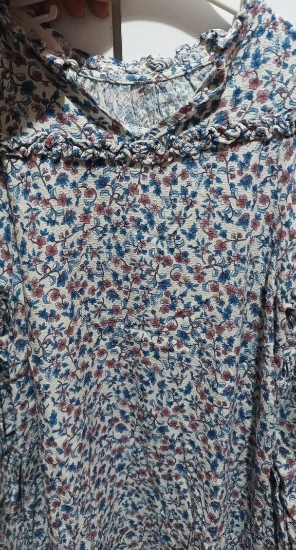 mango Uzun Kollu Fırfırlı elbise - Görsel 5