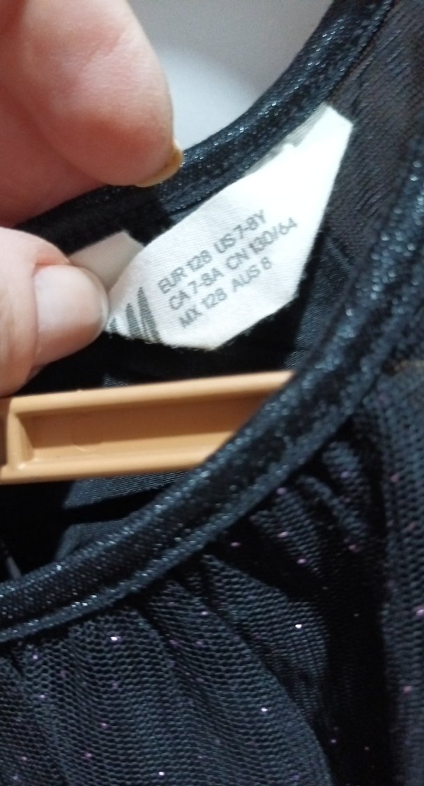 Siyah Kız Çocuk Straplez Fırfırlı Elbise - Görsel 5