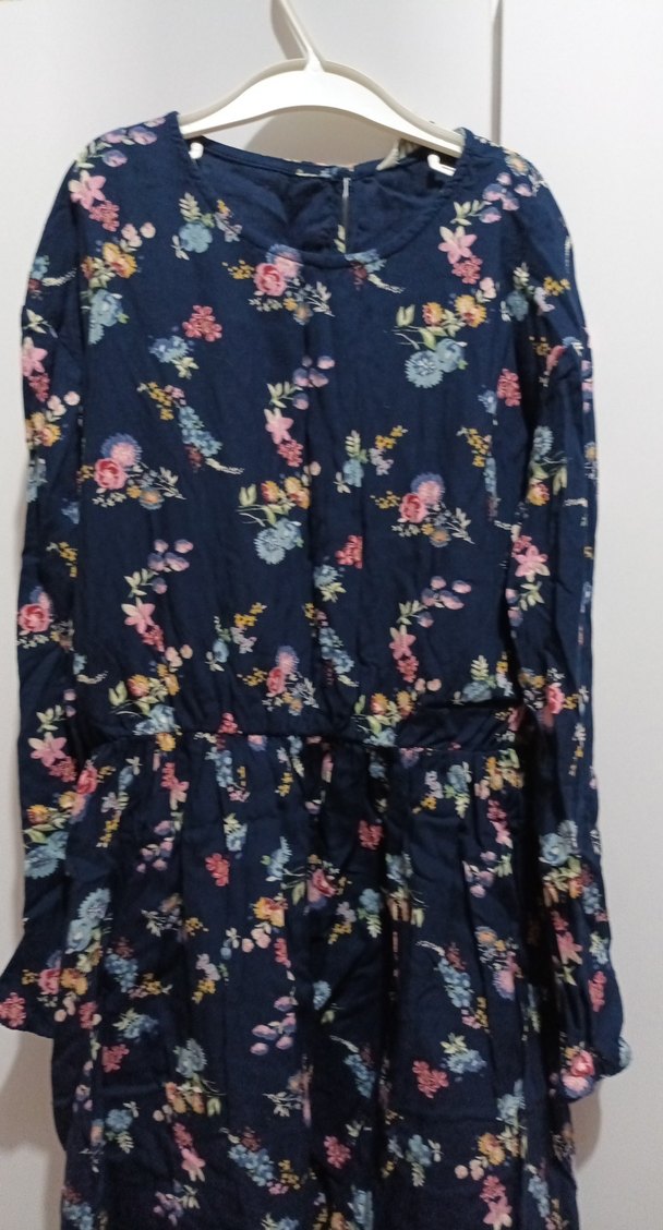 Çiçek Desenli Uzun Kollu Midi Bohem Elbise - Görsel 2