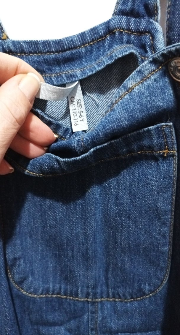 DeFacto Lacivert Kot Salopet Midi Boy - Görsel 3