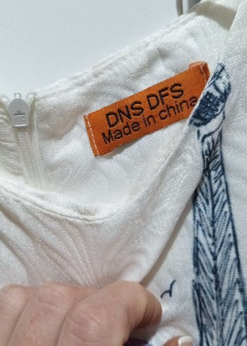 Beyaz Renkli Baskılı Kız Elbisesi - Görsel 3