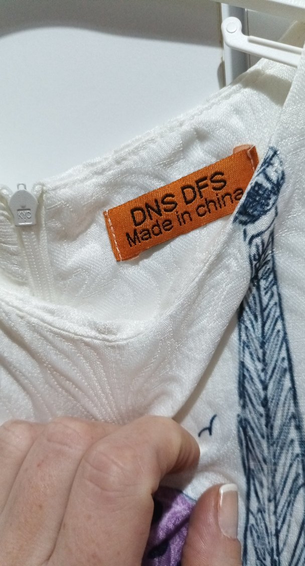 Beyaz Renkli Baskılı Kız Elbisesi - Görsel 3