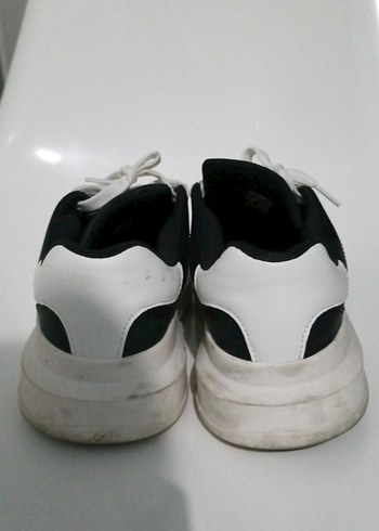 Bershka Beyaz Bağcıklı erkek Spor Ayakkabı - Görsel 4