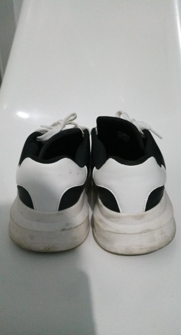 Bershka Beyaz Bağcıklı erkek Spor Ayakkabı - Görsel 4