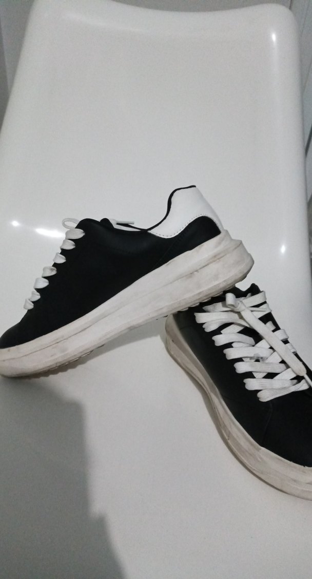 Bershka Beyaz Bağcıklı erkek Spor Ayakkabı - Görsel 2