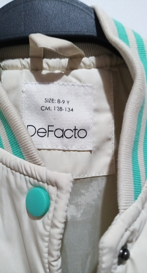 krem kız çocuk bomber Ceket - Görsel 2