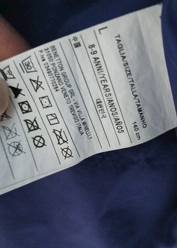 Benetton Mor Parlak Fermuarlı Kız Montu - Görsel 6