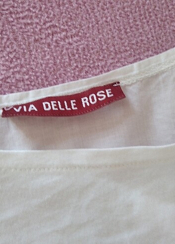 VIA DELLE PERLE Vdr delle rose markalı tişört