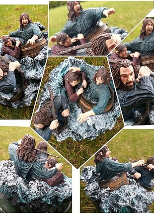 The Hobbit 2 Barrel Riders 20x19cm pvc statue figür