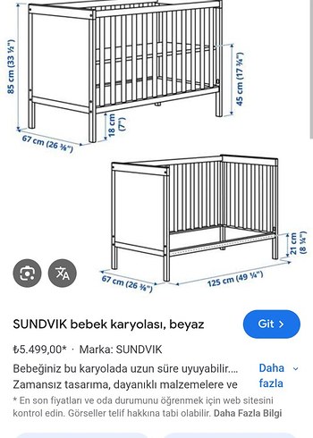 Ikea Beyaz Bebek Beşiği