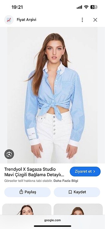 sagaza crop gömlek