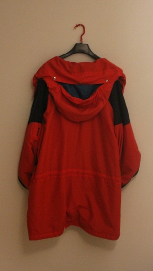 xl Beden kırmızı Renk Vintage Kar Montu