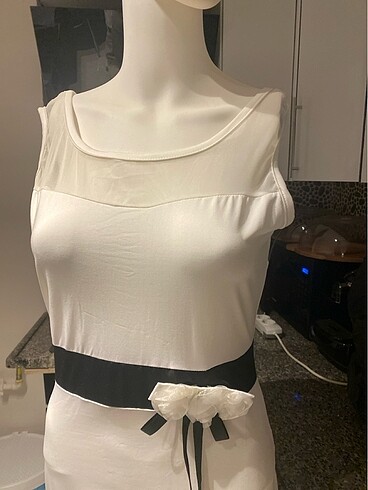 astarsız beyaz elbise - Görsel 6