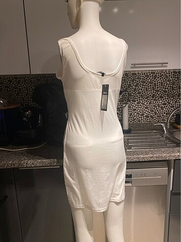 astarsız beyaz elbise - Görsel 4
