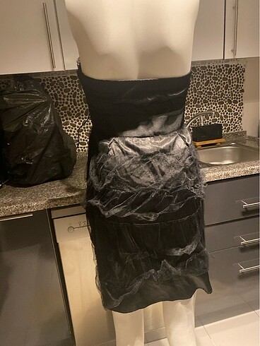 strapless gece elbisesi yılbaşı - Görsel 3