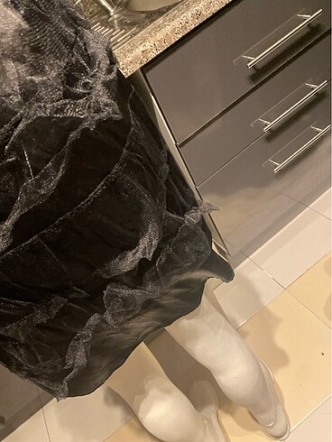 strapless gece elbisesi yılbaşı - Görsel 5