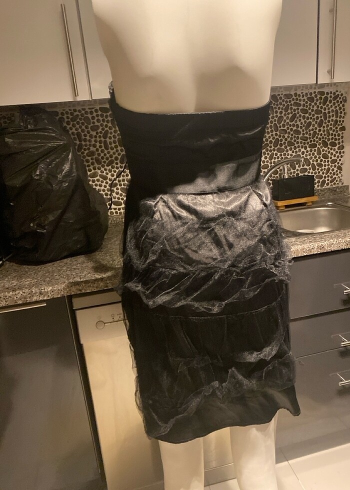 strapless gece elbisesi yılbaşı - Görsel 3