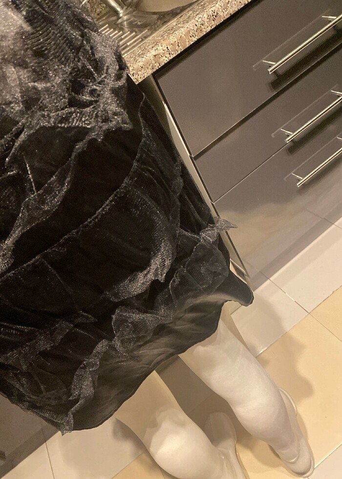 strapless gece elbisesi yılbaşı - Görsel 5