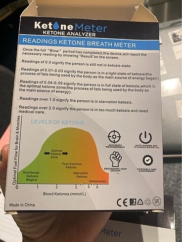 tek ebat Beden Ketone ölçüm üflemeli ağırlıklı