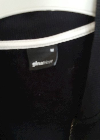 Siyah-Beyaz Fermuarlı Street Wear Kadın Ceket - Görsel 2