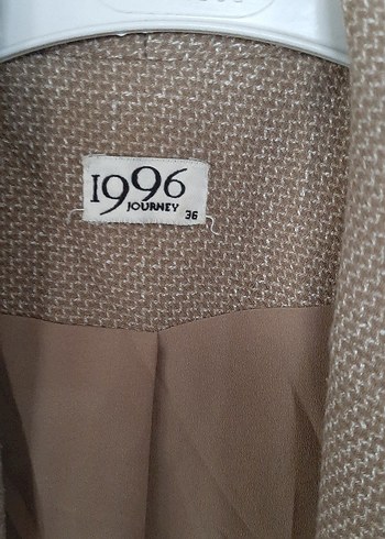 Bej Kadın Keten Blazer Ceket - Görsel 2