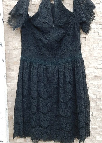 dantel kısa abiye elbise - Görsel 3