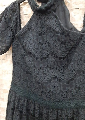 dantel kısa abiye elbise - Görsel 2