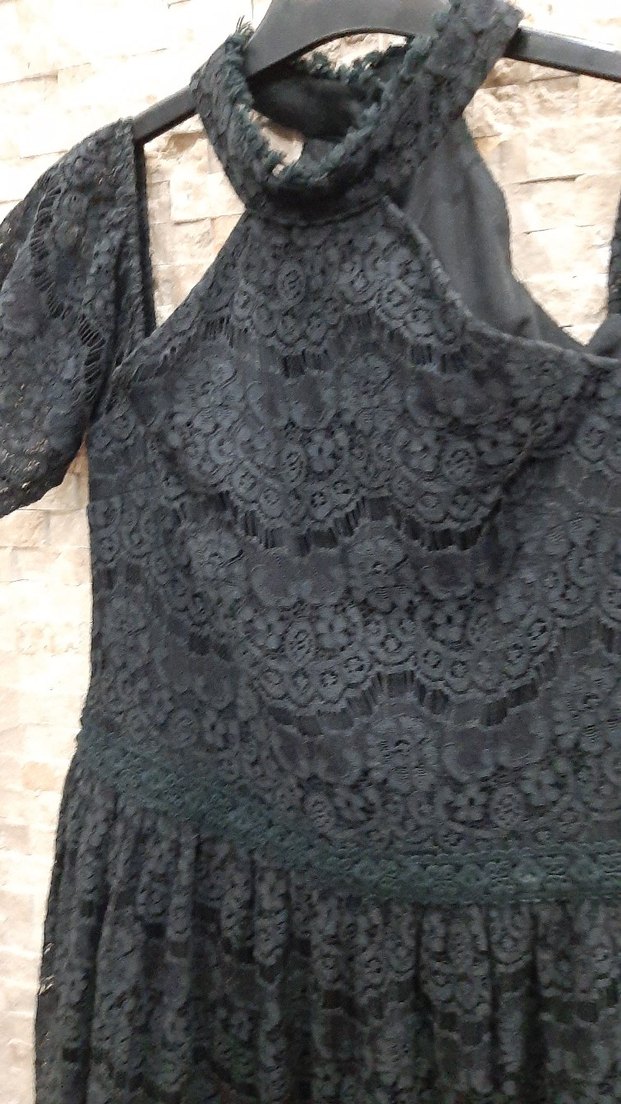 dantel kısa abiye elbise - Görsel 2