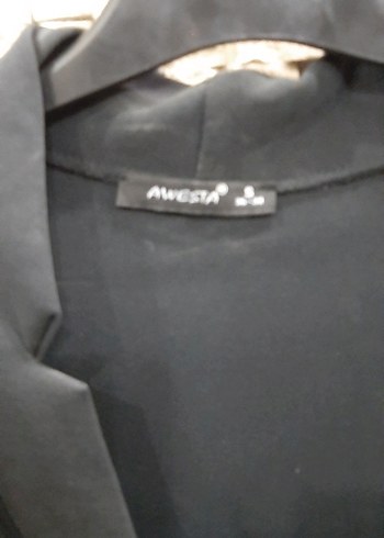 Siyah Mini V Yaka Fırfırlı Ofis Elbisesi - Görsel 2