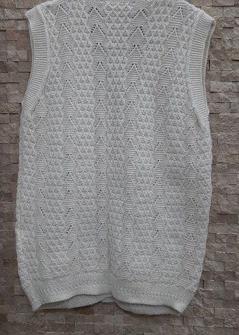 Bohem V Yaka Örgü Kadın Yelek - Görsel 3