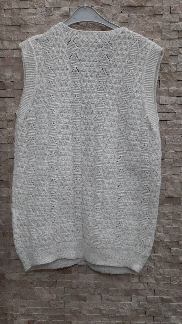 Bohem V Yaka Örgü Kadın Yelek - Görsel 3