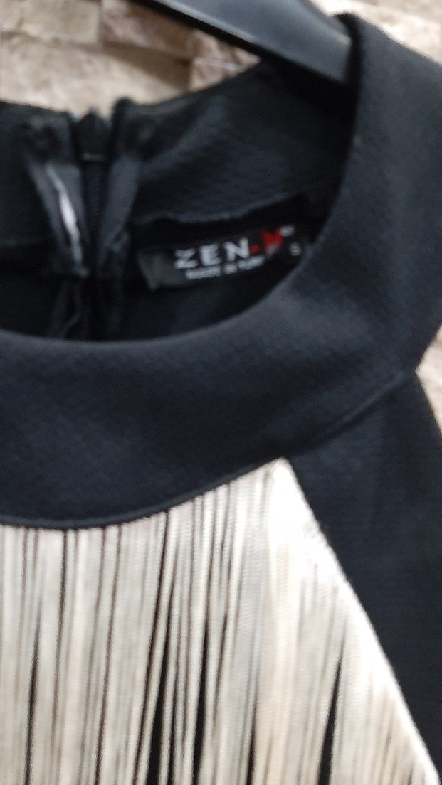 Püsküllü Siyah kısa abiye elbise - Görsel 4