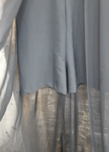 Nakışlı Siyah Uzun Askısız Elbise - Görsel 3