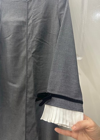 Gri Kadın günlük elbise - Görsel 4