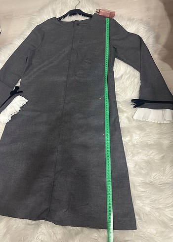 Gri Kadın günlük elbise - Görsel 9