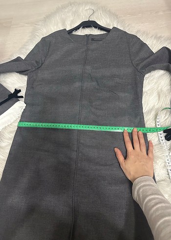 Gri Kadın günlük elbise - Görsel 11