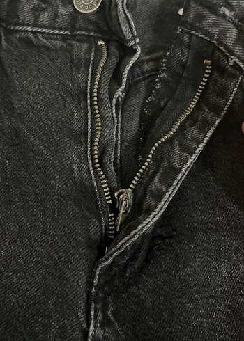 Siyah Payetli Nakışlı Kadın Kot Pantolon - Görsel 3