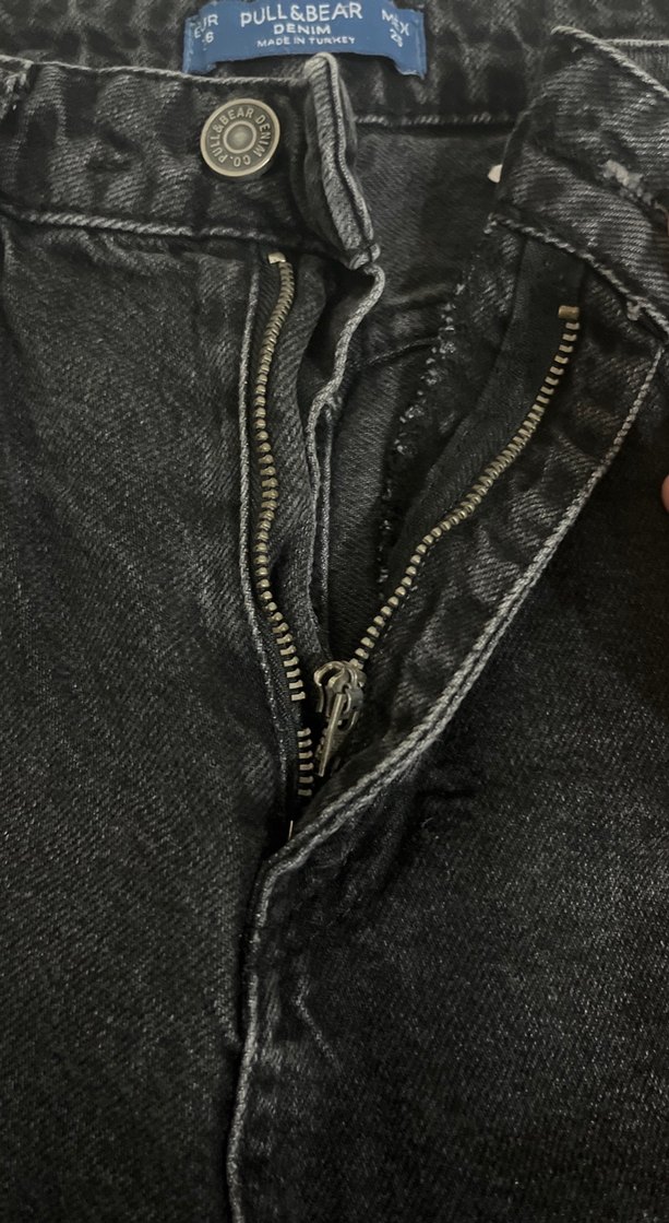 Siyah Payetli Nakışlı Kadın Kot Pantolon - Görsel 3