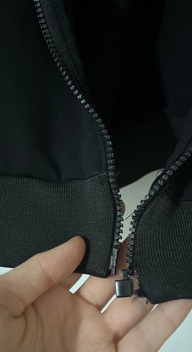 Siyah Fermuarlı Rahat Kesim Kadın Ceket - Görsel 3